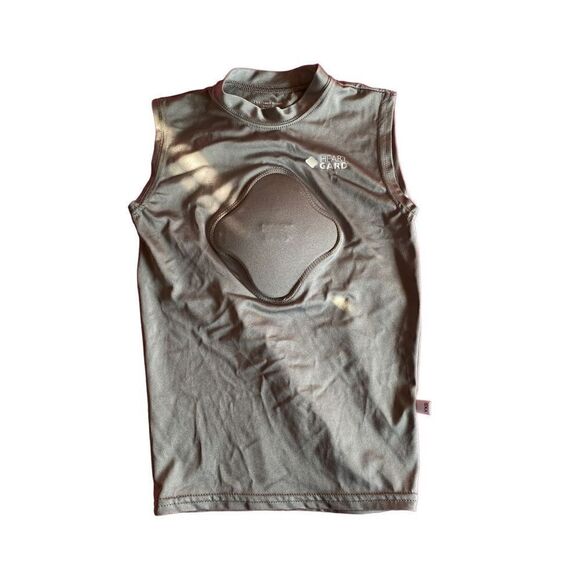 Heart guard boys, athletic grey, protective gear compression shirt YXS - Picture 4 of 6